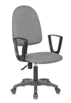 Кресло Престиж+ CH-1300N/3C Ткань/Пластик, Серый (ткань)/Черный (пластик)
